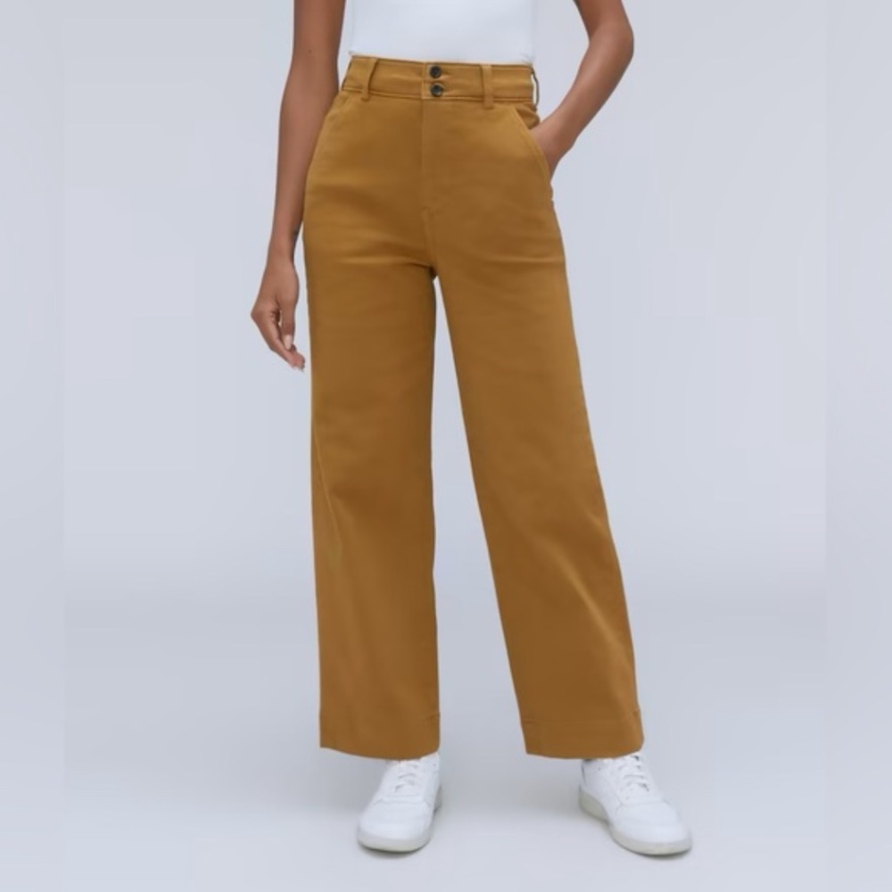 Everlane Organic Wide Leg Pant Tapenade Size 0 or 26